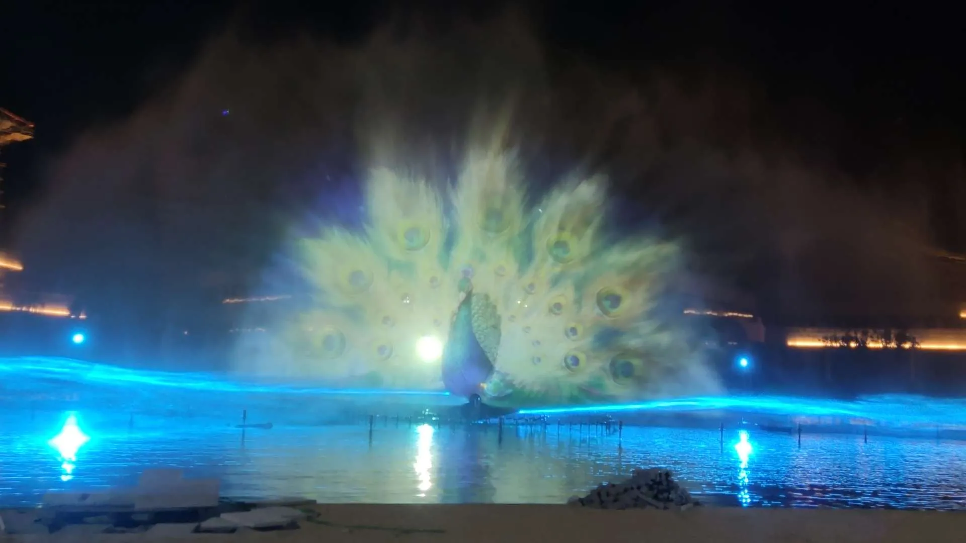 Water Show with laser,water screen projection