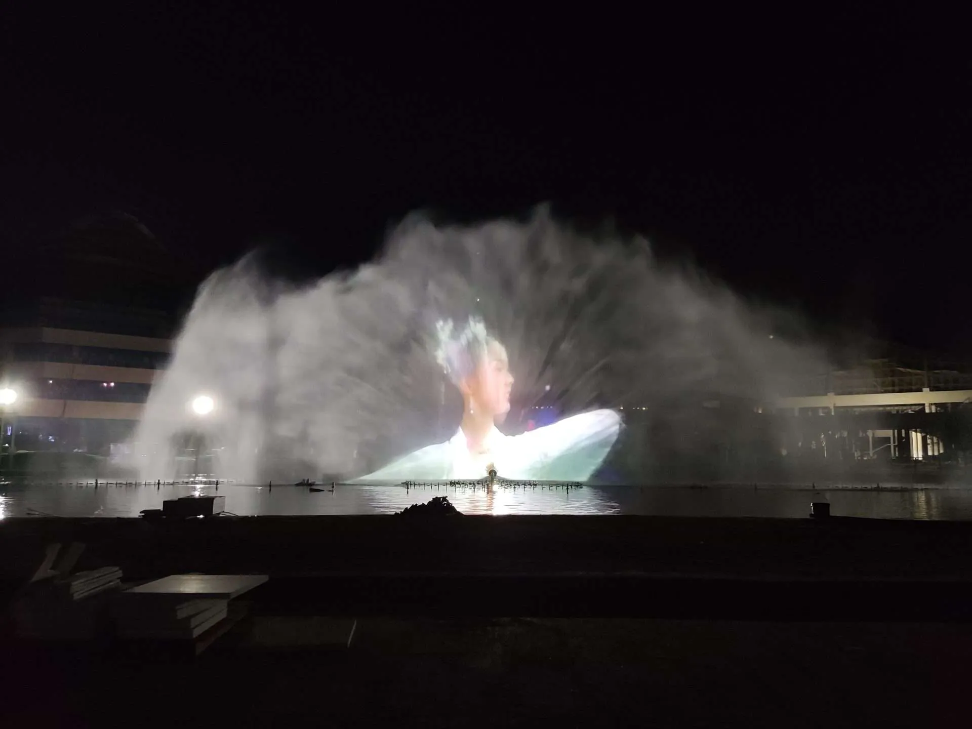 water screen projection