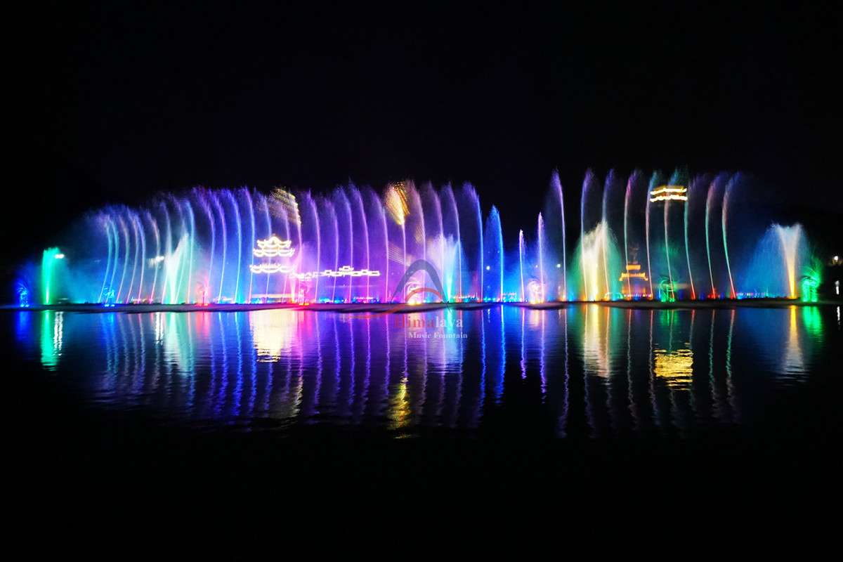 Innovative Water Screen Projection by Himalaya Music Fountain