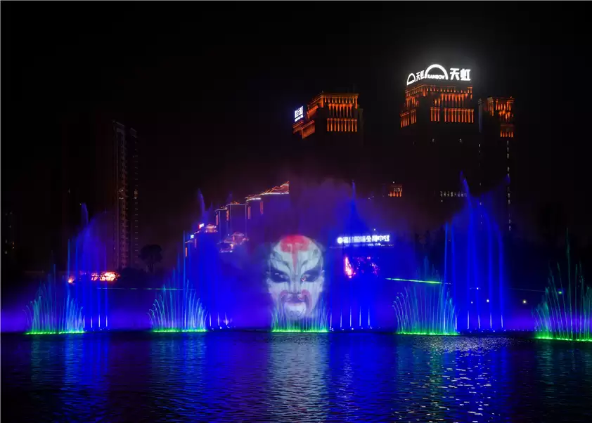 Dishui Lake Large scale Floating Musical Fountain Laser Show China3