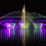 Qinghai Guide Water Park Music Fountain With Laser Projection China