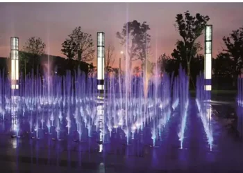 Square Music Fountain of Qinglongwan Central Town China 2021