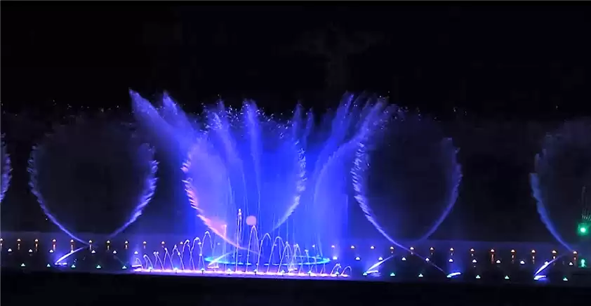 Water Music Dancing Fountain Laser Projection In Baroda, India