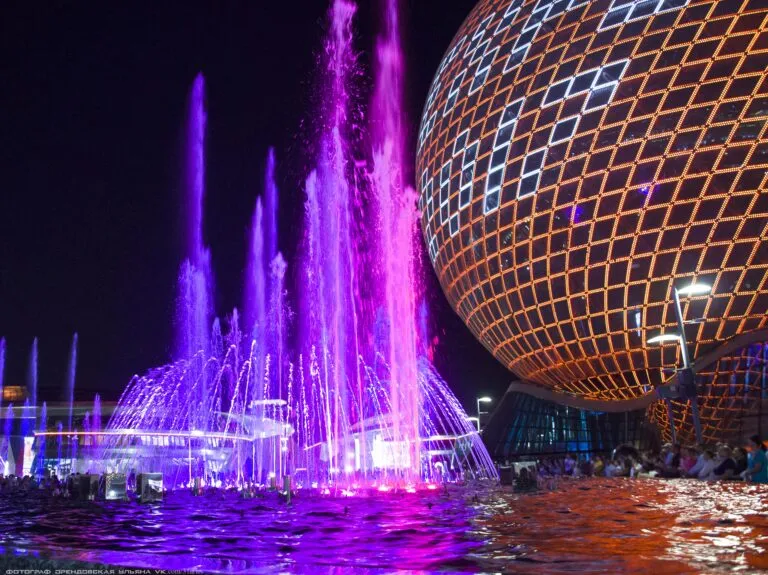 Astana EXPO 2017 Water Fire Fountain Show Musical Fountain, Kazakhstan