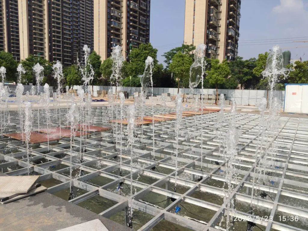 Square Dry Fountain installation site