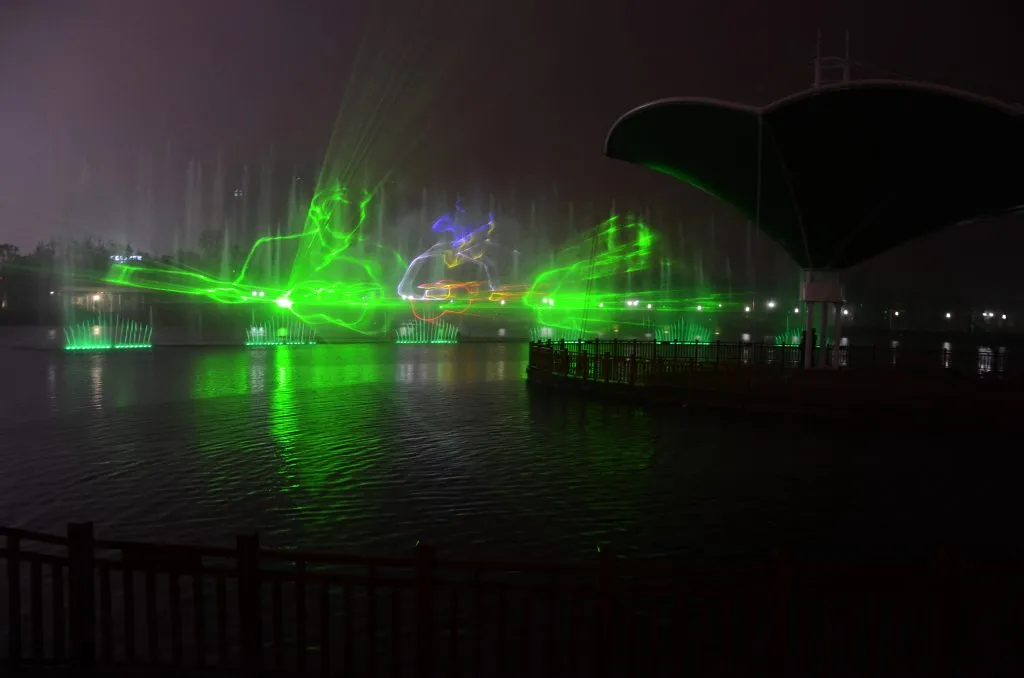 Water screen projection