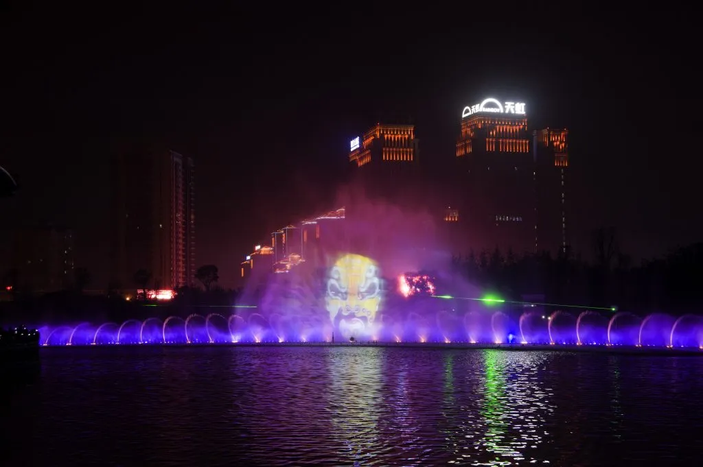 Water screen projection