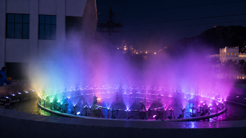 musical fountain pool